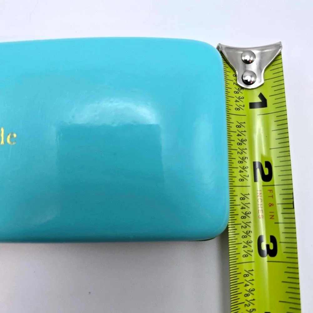 Kate Spade New York‎ Turquoise Blue and Green Hard Clamshell Eyeglasses Case